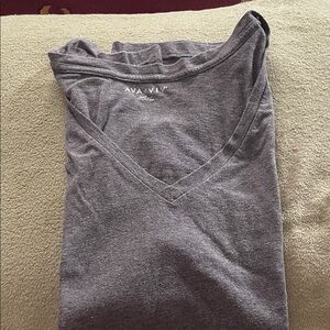 Ava & Viv Charcoal V-Neck Tee
